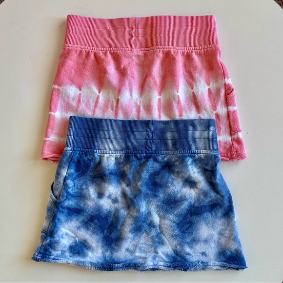 Lot of So Tie Dye Terry Knit Shorts Set Blue and Pink Girls Medium 8 - Picture 2 of 3